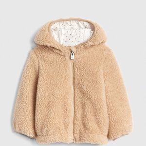 Baby Gap Foil-Dot Sherpa Hoodie Jacket